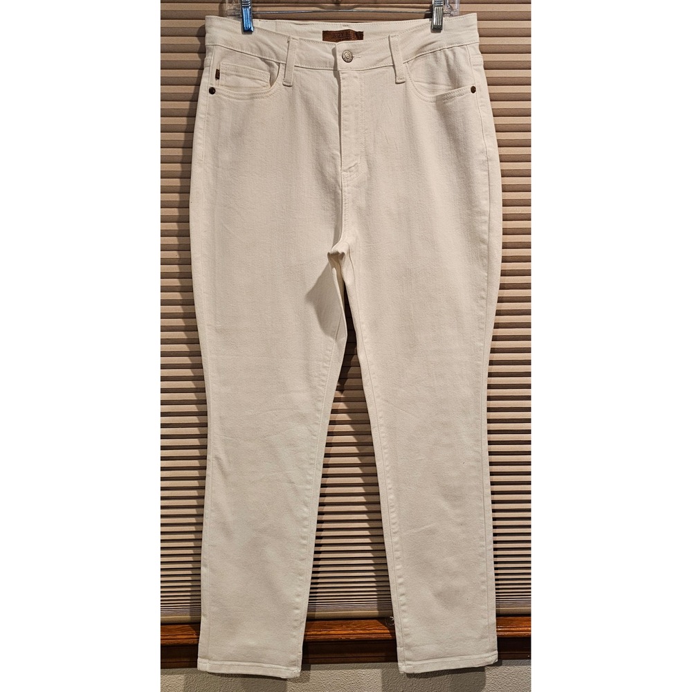 Judy Blue White Boyfriend Fit Jeans High Rise‎ Stretch JB88675 WHT Size 13/31